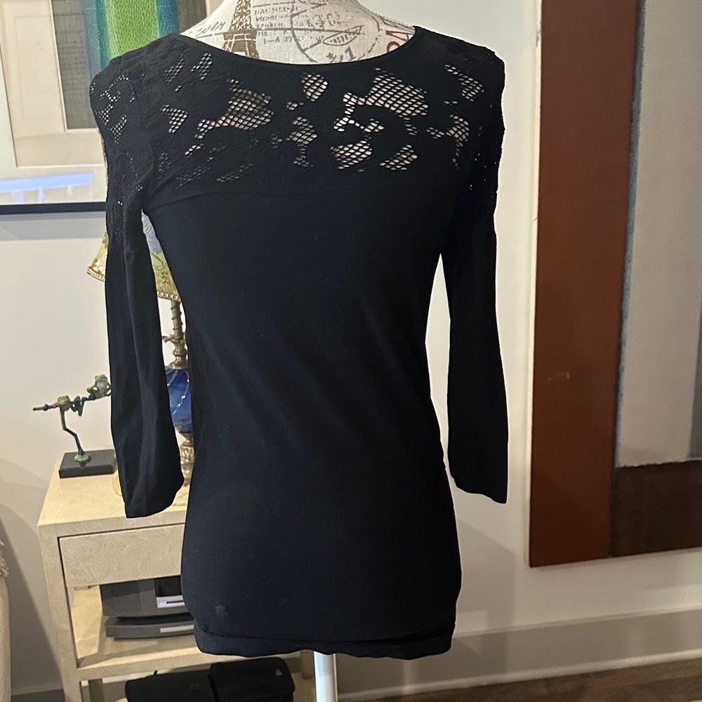 Tees by Tina Black Lace Blouse - Picture 4 of 5